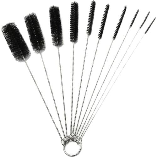 10pcs/set Nylon Brush Multi-Functional Cleaning Tools Drink Straws Sewing Machine Cleaning Brush