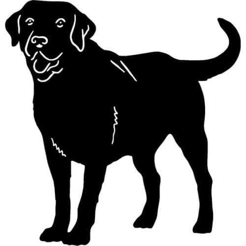 12.2*12.8CM Labrador Retriever Dog Car Cover Scratch Animal Stickers Lovely Animal Car Decorative Decals C6-0235