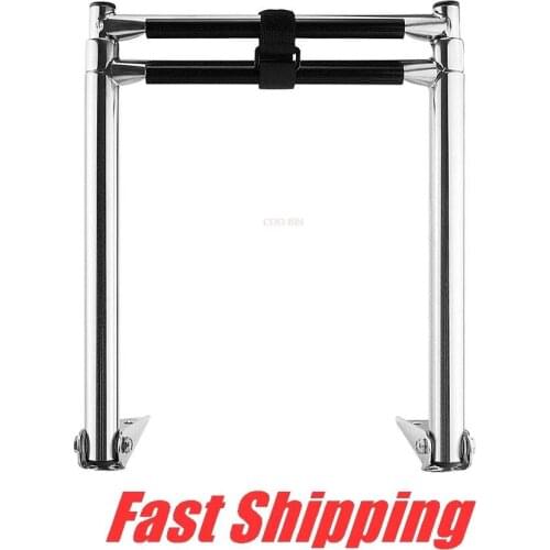 2 Steps Telescoping Folding Ladder Deck Stainless Steel 304 Swim Platform ladder Boat stairs for Yacht speedboat fishing boat