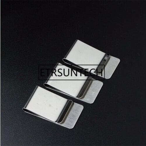 200pcs Stainless Steel Bill Clamp Slim Pocket Money Clip Wallet Cash ID Credit Card Vintage Business Holder