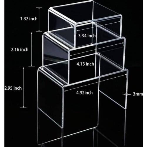 3pcs Acrylic Clear Desktop Business Card Holder Stand Display アクリル ディスプレイ Dispenser Office in stock drop shipping