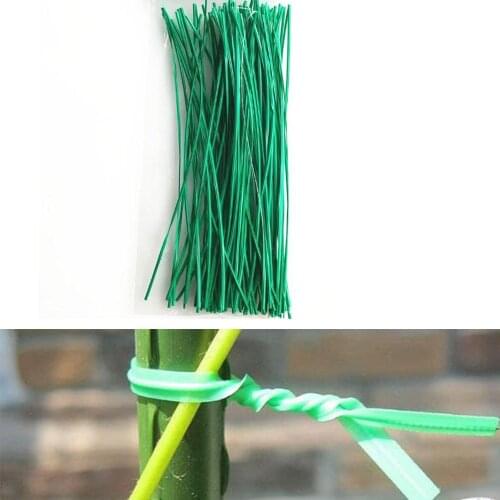 50pcs Green Gardening Vine Climbing Plants Cable Tie Lines Plant Brackets Parts Bonsai Flower Cucumber Grape Rattan Supports