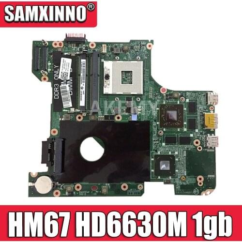 Akemy Laptop motherboard For DELL Inspiron 14R N4110 HM67 HD6630M 1gb DAV02AMB8F1 CN-00FR3M 00FR3M 0FR3M Mainboard Free CPU