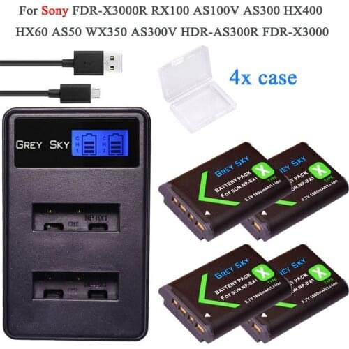 For SONY NP-BX1 npbx1 np bx1 Battery For Sony FDR-X3000R RX100 RX100 M7 M6 AS300 HX400 HX60 WX350 AS300V HDR-AS300R FDR-X3000