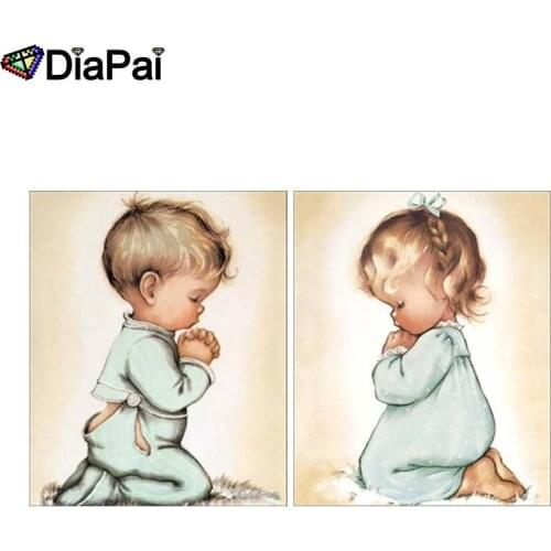 DIAPAI 100% Full Square/Round Drill 5D DIY Diamond Painting "Angel child" 3D Embroidery Cross Stitch Home Decor