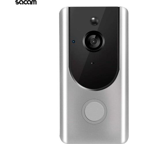 Wireless video doorbell Wifi smart video doorbell 720p HD doorbell camera 166 degree wide-angle lens two-way audio and night vis