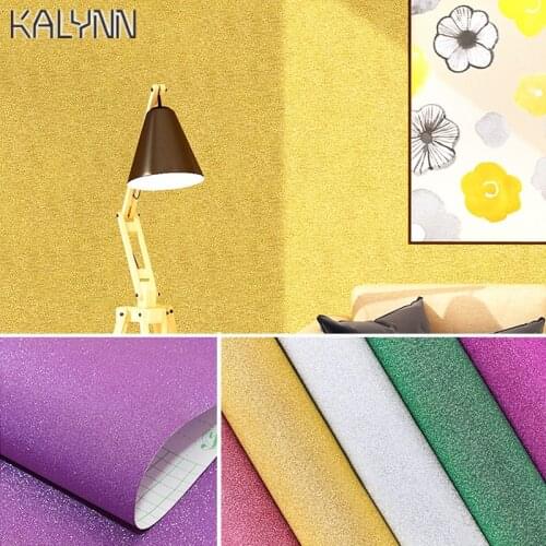 Glitter Peel Stick Wallpaper Purple 17.7"x 9.8ft Vinyl Bling Wallcovering Self Adhesive Wall Paper Walls Bedroom Home Decorative