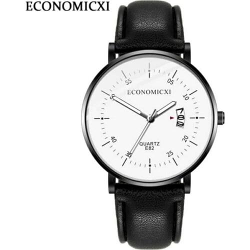 Men Watch Luxury Brand Fashion Ultra-thin Calendar Quartz Wrist Watch Leisure Leather Strap Watches The Clock Relogio Masculino