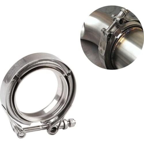 Hot Promotion! Stainless Steel Throat Hoop 304 Flange V-Band Clamp For Automobile Exhaust Downpipe