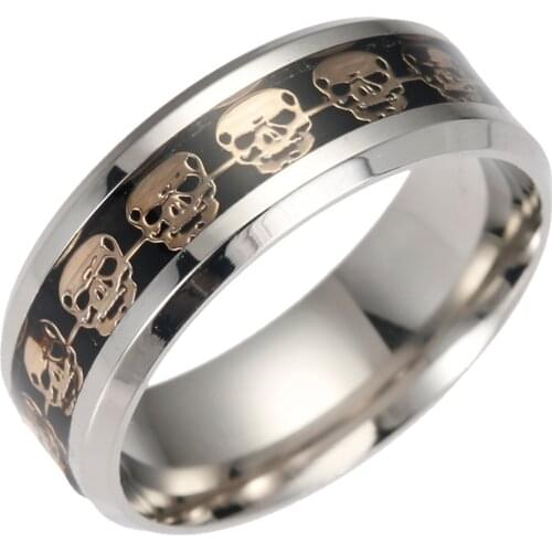 Punk Style Neutral Ring Skull Fashion Rings For Men And Women Personality New Style Halloween Skull Rings Dropshipping