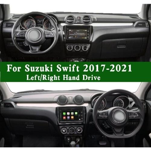 Suede Leather Dashmat Dashboard for Suzuki Swift 2017 2018 2019 2020 2021 ZC53S 43S 33S 83S A2L412 13S Cover Pad Dash Mat Carpet