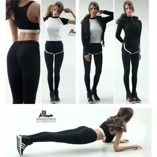 1/6 Hot Girl Yoga Clothing Gym Fitness Suit Tight Design Action Figure Sports Wear