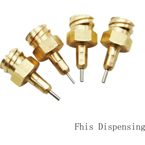 Metal Dispensing Nozzle Double Thread Hot Melt Glue Needle