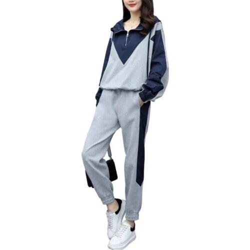 Fashion Spring And Autumn Suit Female 2021 New Sweater Plus Size Sets Suit Age Reduction Student Leisure 2 Piece Woman Set