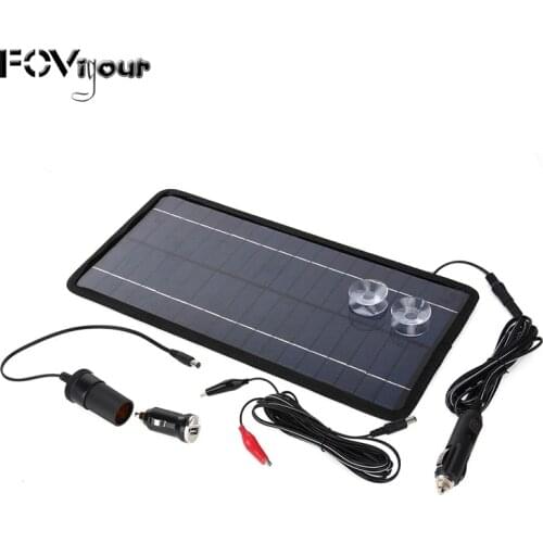 Xionel 12V 8.5W Monocrystalline Solar Panel Portable Solar Charger Module For Car Automobile Boat Rechargeable Power Battery