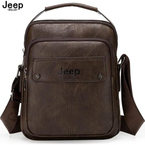 JEEP BULUO Men Messenger Bags Luxury Brands Male Shoulder Crossbody BagTote Bag Business Casual Big Size New Style High Quality