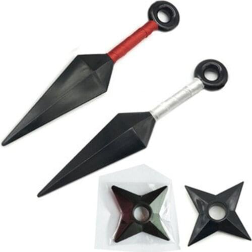 Ninja Uchiha Sasuke Hatake Kakashi Akatsuki Pain Kunai Shuriken Anime Cosplay Accessories Props Weapons Halloween Gifts