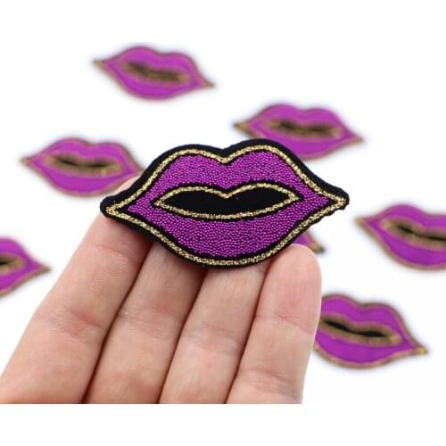 New Fashion Red lip patches applique clothes patch T-shirts DIY badge patch accessories Iron On Stickers Beautiful Mouth Patch