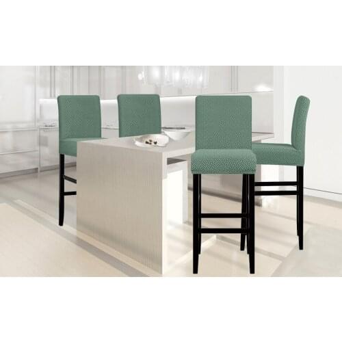 Spandex Polyester Solid Color Bar Stool Chair Cover Elastic Short Backrest Home Hotel Banquet High Chair Protective Cover