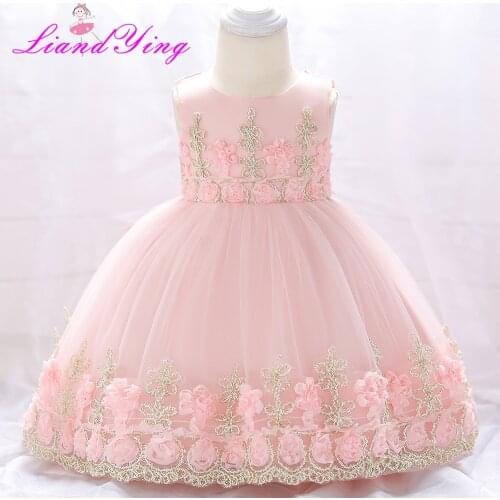Newborn Princess Girl Tutu Infant Dress Gorgeous Christening Gown First Birthday Party Baby Kids Dresses Toddler Girls Clothes