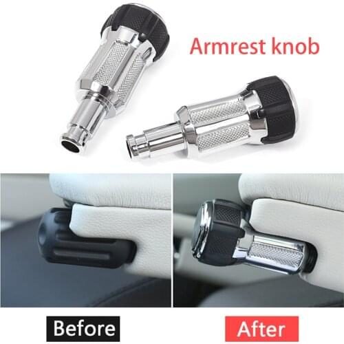 2pcs Not Fade Not Rust Silver With car tape For Land Rover Range Rover L405 Console Armrest Box Adjustment Knob 2013-2019 Kit