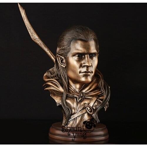 Shaunyang Brand COOL Leglas Resin 37CM Imitation copper color statue Decoration character statue birthday holiday gifts