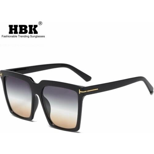 New Classic Oversized Square Sunglasses Big Frame Gradient Glasses Luxury Brand Sun Glasses Female Men UV400 Travel Outside