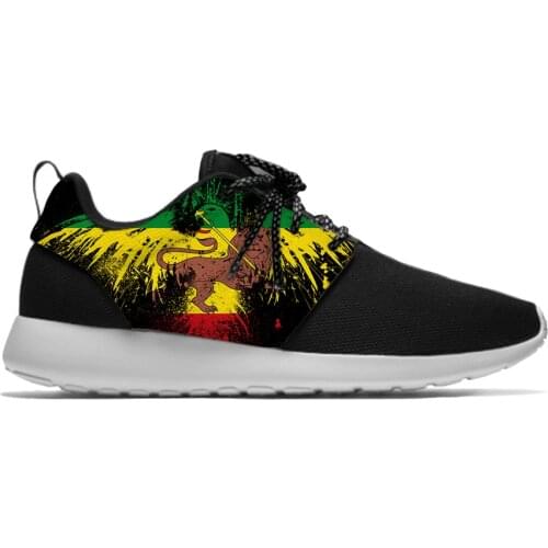 Rastafarian Symbol Rasta Rastafari Lion Reggae Hot Sport Running Shoes Casual Breathable Lightweight 3D Print Men Women Sneakers