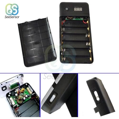 3.6V 5V 6V 9V 12V 15V 16V 19V 21V USB 6X 18650 Power Bank Battery Box Mobile Phone Charger DIY Shell Case