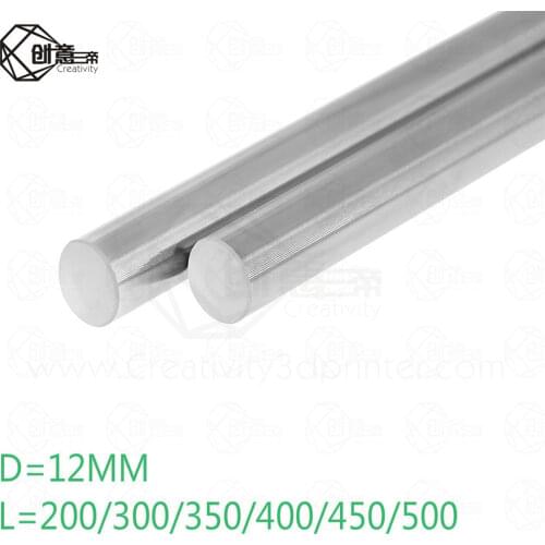 3D Printers Parts Optical Axis 12mm (200 300 350 400 450 500 mm) Linear Shaft Smooth Rods Rail Chrome Plated Guide Slide part 3d