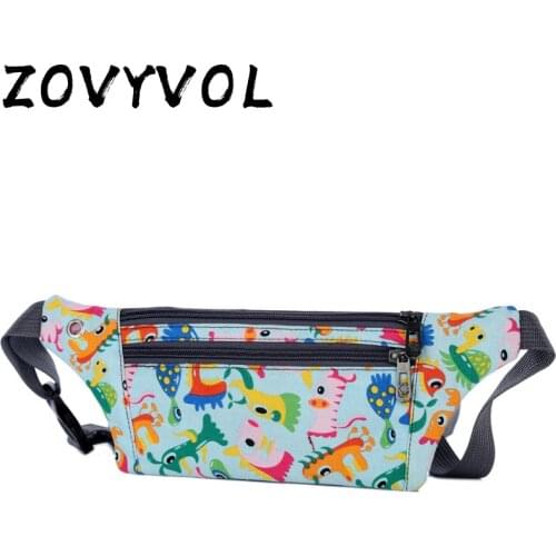 ZOVYVOL Womens Canvas Waist Bag Shoulder Bag And Chest Bag Cute Animal Printed Female Fanny Pack Waist Pack For Travel