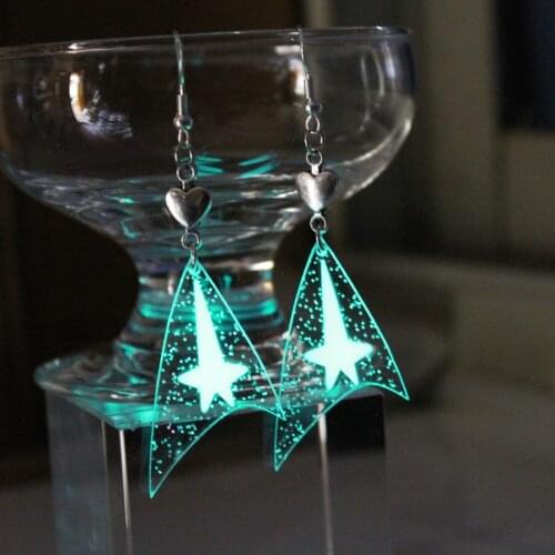 Star wars Ear Cuff GLOW in the DARK Discovery Command Ear earrings Earring eardrop Clip WOMEN girl gift for yours