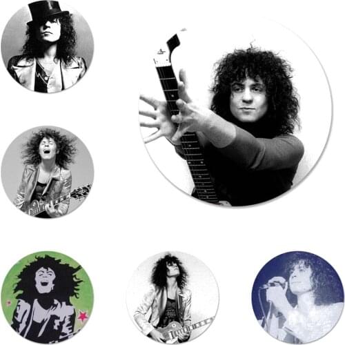 58mm Marc bolan T-Rex Glam Rock Badge Brooch Pin Accessories For Clothes Backpack Decoration gift