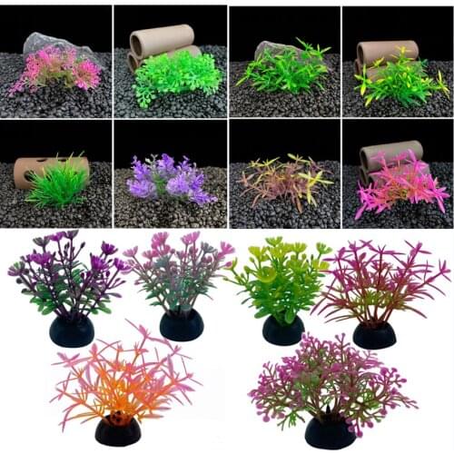1/2Pcs Simulation Artificial Plants Aquarium Decor 5Cm Water Weeds Ornament Plant Fish Tank Decor Grass Aquarium Accessories