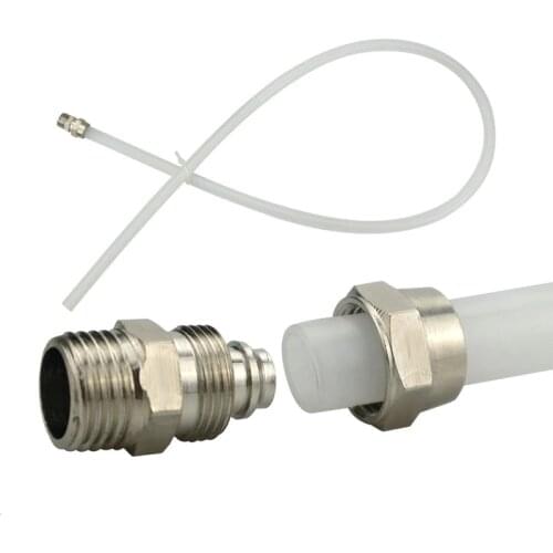 1/8" 1/4" 3/8" 1/2" NPT Male Thread 304 Stainless Steel Pipe Fitting Quick Union Connector Fit PU PTFE Tube