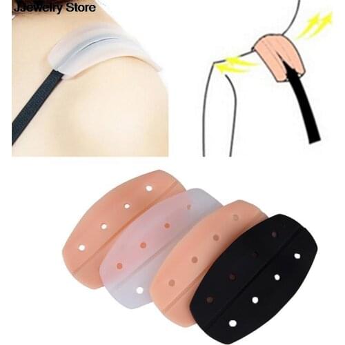 1PC/2PC Soft Silicone Half-Transparent Anti-slip Shoulder Pads Lady Relief Pain Bra Strap Cushions No-Slip Holder