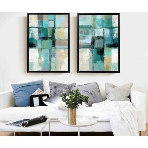 2Piece Modern Abstract Oil Painting Canvas Hand Painted Wall Art Picture for Living Room Home Decor Hotel Ornaments Paintings