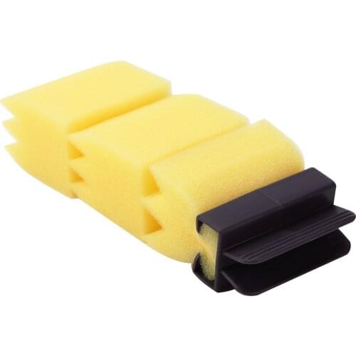 3 Pcs Hair Dyeing Coloring Application Brush Tooth Shape Soft Sponge Cutting Neck Clean Reusable Detachable Salon Styling Tools