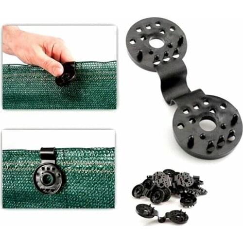 50Pcs Greenhouse Shading Net Fence Garden Plant Sunshade Mesh Clip Fixing Button