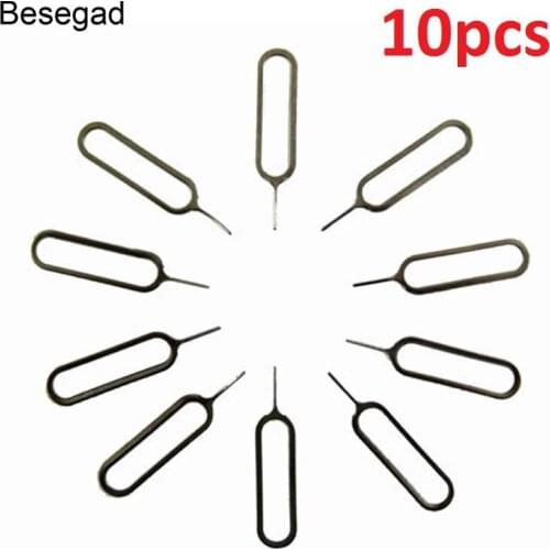 Besegad SIM Card Tray Removal Adapter Pin Needle Key Eject Tool for iPhone 8 X 6S 7 6 Samsung Galaxy S8 S7 Edge Note 4 5 Plus
