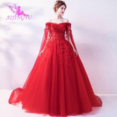AIJINGYU 2021 2020 beauty Customized new hot selling cheap ball gown lace up back formal bride dresses wedding dress TJ309