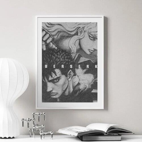 Berserk Guts Griffith Anime Canvas Painting Poster Pictures Wall Art Print Pictures Living Room Bedroom Study Home Decor Cuadros