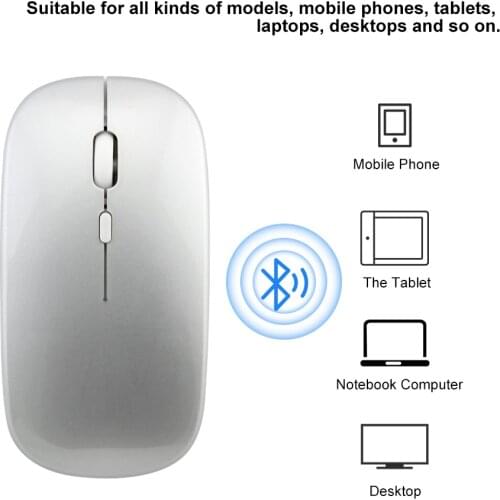Wireless Bluetooth Mouse Silent Button Rechargeable Gaming Mause Noiseless Ergonomic USB BT 5.0 Computer Office Mice For Laptop