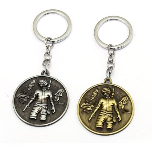 Big Coin Playerunknowns Battlegrounds Keychain PUBG Key Metal Chain Ring For Car Men Gift Jewelry Accessories Chaveiro llaveros