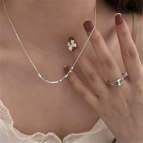 Fashion Square Charm Necklace For Women Girls Creative Chain Pendant Elegant Wedding Jewelry Choker dz774