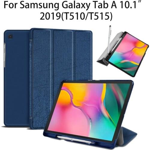 Tablet Case for Samsung Galaxy Tab A 10.1 2019 SM-T510 SM-T515 Magnetic Stand Cover Case with Pencil Holder funda capa +film