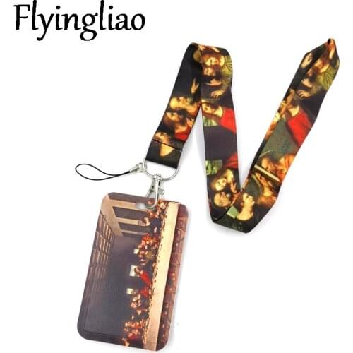 Da Vinci Oil Painting The Last Supper Lanyards Neck Strap webbings ribbons Phone Keys ID Card Holder Lanyard Keys DIY Hang Ropes