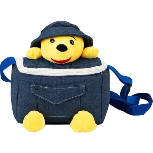 Disney Winnie the Pooh Funny Pooh Bear Stuffed Plush Bag Cute Anime Pooh Plush Single Shoulder Bag Gifts for Kids Girls