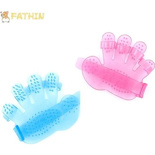 FATHIN 1PC Dog Bath Brush Soft Five Finger Grooming Glove Pet Supplies