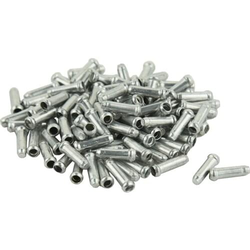 UPPERX 100x Bicycle Bike Shifter Brake Cable Tips Caps End Crimp Silver
